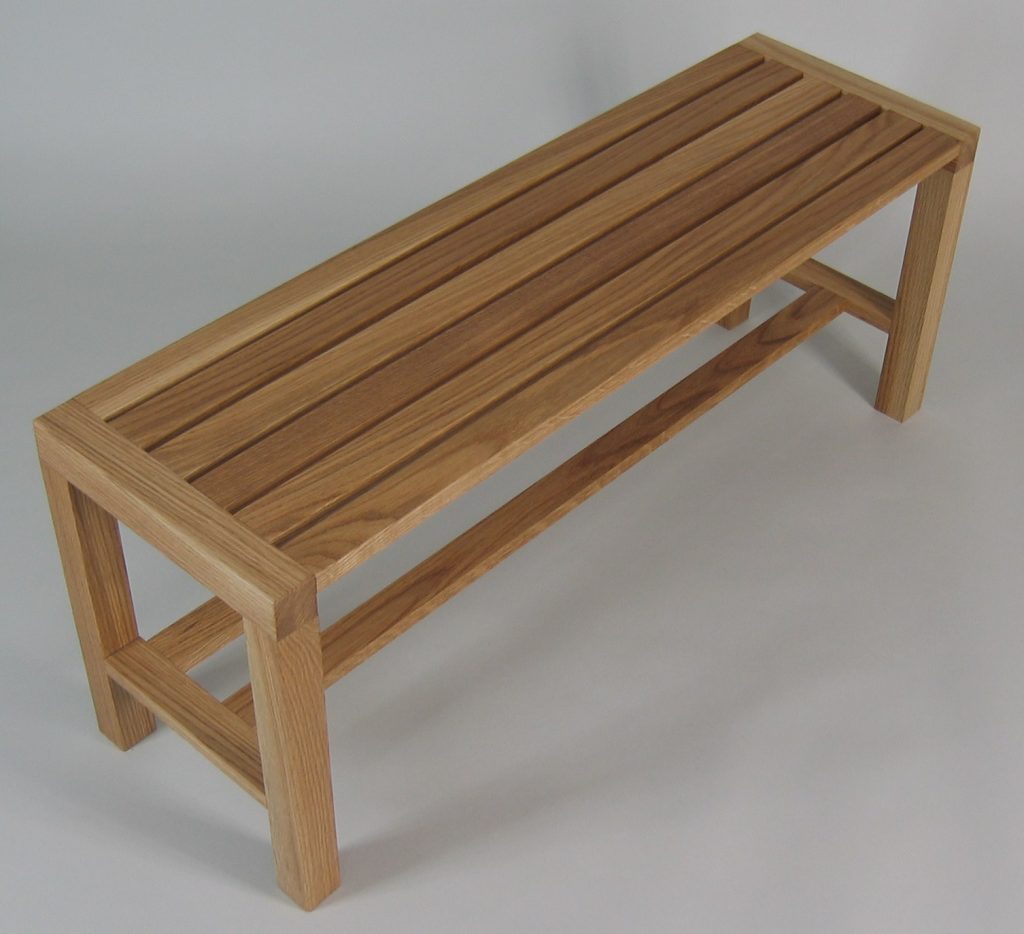 oiled oak bench